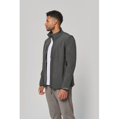 UNISEX detachable sleeves softshell jacket